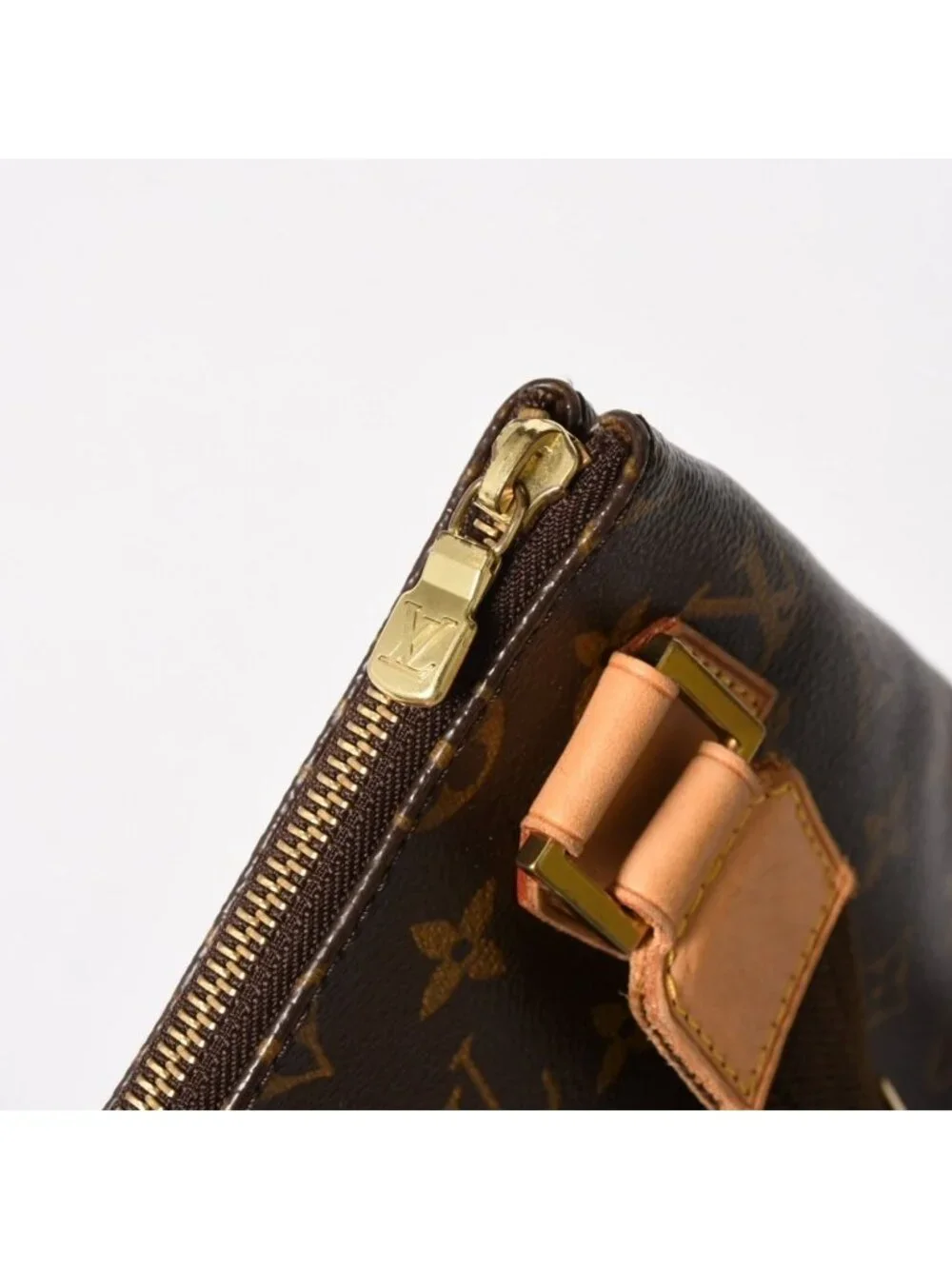 Louis Vuitton Pochette Bosphore Shoulder Bag Monogram Canvas Brown Gold